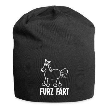 Pferd Färt Reiterin Reitsport Reiten - Jersey-Beanie - Schwarz - Vorne