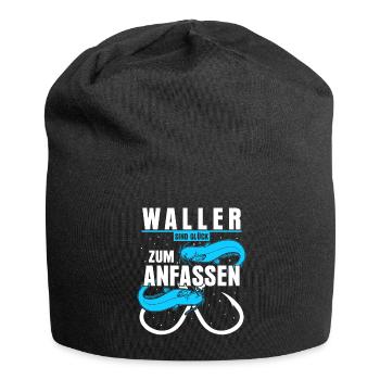 Angeln Waller Fisch Angler Fischer - Jersey-Beanie - Schwarz - Vorne