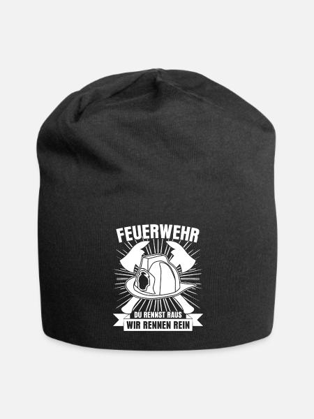 Jugendfeuerwehr Spruch Feuerwehr - Jersey-Beanie - Schwarz