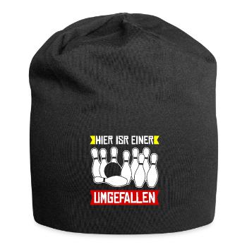 Kegeln Bowling Kegler Kegelverein - Jersey-Beanie - Schwarz - Vorne