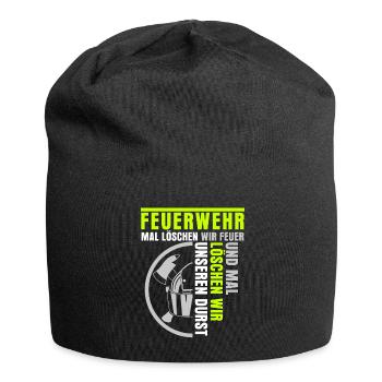 Jugendfeuerwehr Feuer löschen Feuerwehr - Jersey-Beanie - Schwarz - Vorne