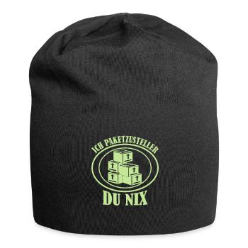 Paketzusteller Pakete Paket Paketbote - Jersey-Beanie - Schwarz - Vorne