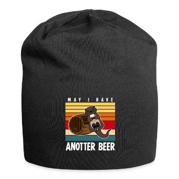 Otter Seeotter Bier Bierfass Otters - Jersey-Beanie - Schwarz - Vorne