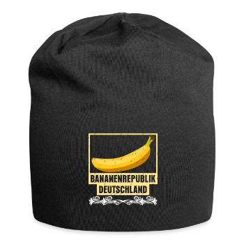 Bananenrepublik Banane Deutschland - Jersey-Beanie - Schwarz - Vorne