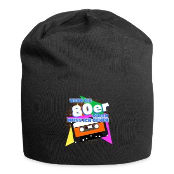 80s Disco 1980 80er Jahre - Jersey-Beanie - Schwarz - Vorne