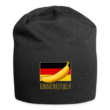 Bananenrepublik Flagge Deutschland - Jersey-Beanie - Schwarz - Vorne