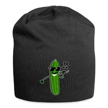 Gurke singt Sänger Gurken - Jersey-Beanie - Schwarz - Vorne