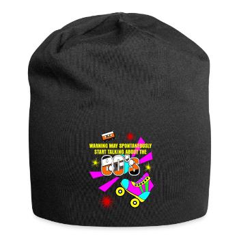 80er Rollschuhe 80th - Jersey-Beanie - Schwarz - Vorne