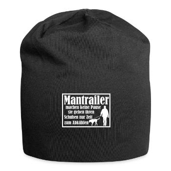 Mantrailing Suchhund Spruch Mantrailer - Jersey-Beanie - Schwarz - Vorne