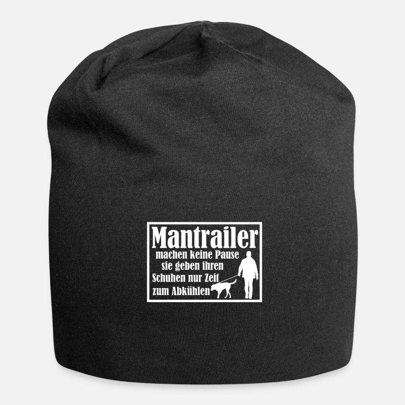 Mantrailing Suchhund Spruch Mantrailer - Jersey-Beanie - Schwarz