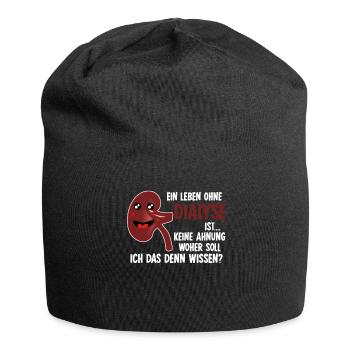 Dialyse Nieren Niere Dialyseklinik - Jersey-Beanie - Schwarz - Vorne