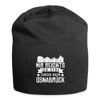 Osnabrück Gebäude Osnabrücker - Jersey-Beanie - Schwarz - Vorne