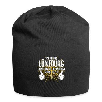 Lüneburg Spruch Lüneburger - Jersey-Beanie - Schwarz - Vorne