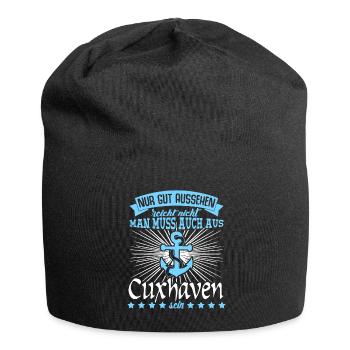 Cuxhaven Witz lustig Cuxhavener - Jersey-Beanie - Schwarz - Vorne