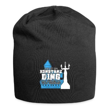 Konstanz Bodensee Spruch Konstanzer - Jersey-Beanie - Schwarz - Vorne