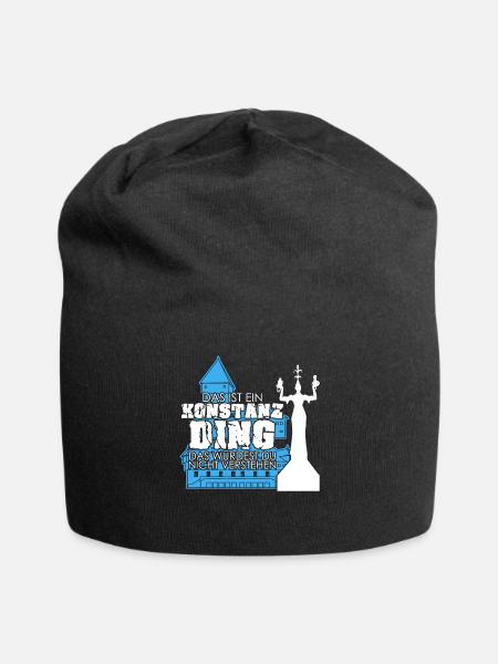 Konstanz Bodensee Spruch Konstanzer - Jersey-Beanie - Schwarz