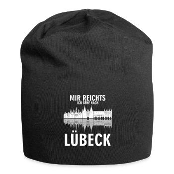 Lübeck Urlaub Lübecker - Jersey-Beanie - Schwarz - Vorne