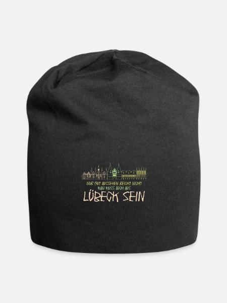 Lübeck Spruch für Lübecker - Jersey-Beanie - Schwarz