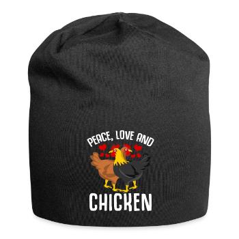 Chickens Chicken Farmer Chicken coop Chicken - Jersey Beanie - black - Front
