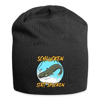 Waller Angler Angelsport Angeln Fisch - Jersey-Beanie - Schwarz - Vorne