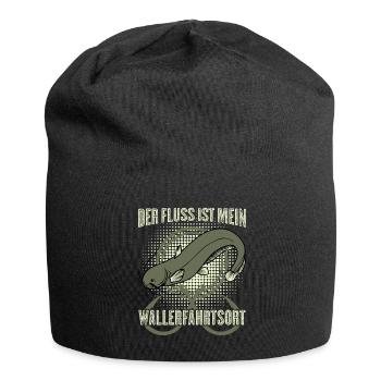Angler Waller Angelsport Angeln Fisch - Jersey-Beanie - Schwarz - Vorne