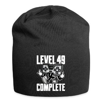 Level 49 Complete Geburtstagsgeschenk 49 Jahre - Jersey-Beanie - Schwarz - Vorne