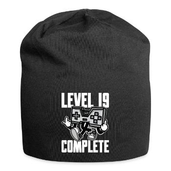 Level 19 Complete Birthday Gift 19 Years - Jersey Beanie - black - Front