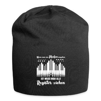 Orgel Orgelspieler Spruch Organist - Jersey-Beanie - Schwarz - Vorne