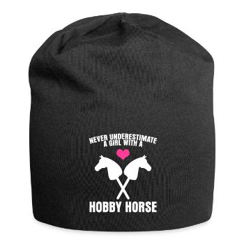 Hobby Horse Girl Rider Hobbyhorse - Bonnet en jersey - noir - Devant