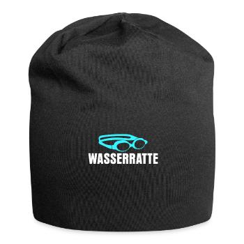 Schwimmen Wasserratte Schwimmer - Jersey-Beanie - Schwarz - Vorne
