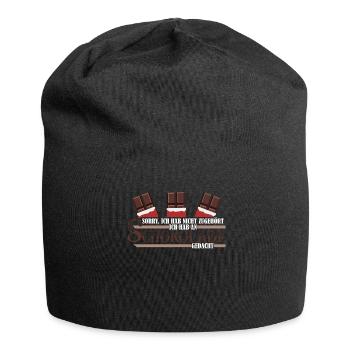 Schokolade Vollmilchschokolade - Jersey-Beanie - Schwarz - Vorne