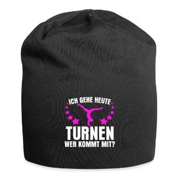 Turnen Gymnastik Turnerin - Jersey-Beanie - Schwarz - Vorne