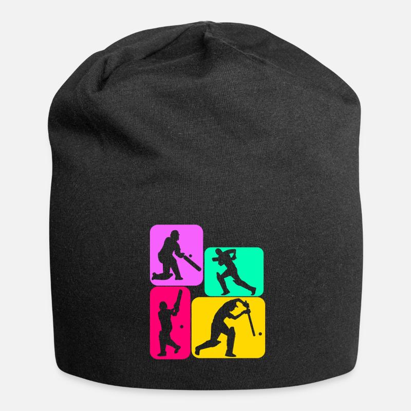 Cricket Cricketball Cricketers - Bonnet en jersey - noir