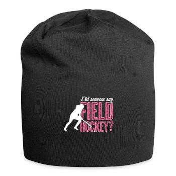 Joueuse de hockey sur gazon - Bonnet en jersey - noir - Devant