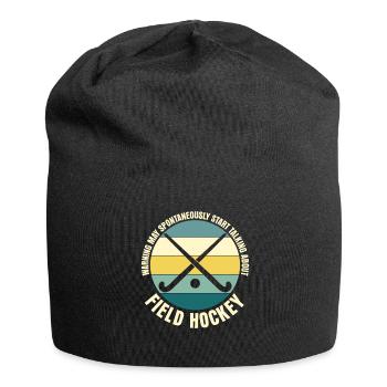 Bâton de hockey sur gazon rétro - Bonnet en jersey - noir - Devant