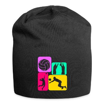 Volleyball Volleyballspieler - Jersey-Beanie - Schwarz - Vorne
