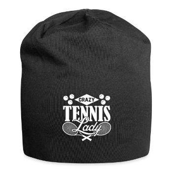 Tennis Lady Tennisspielerin - Jersey-Beanie - Schwarz - Vorne
