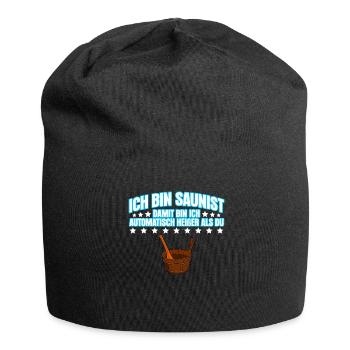 Sauna Saunisten Heißer Saunist Saunieren - Jersey-Beanie - Schwarz - Vorne