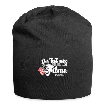 Popcorn Filmabend Heimkino Kino Filme - Jersey-Beanie - Schwarz - Vorne