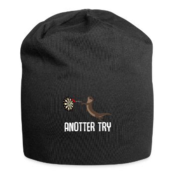 Darts Otter Dartpfeil Dart - Jersey Beanie - black - Front