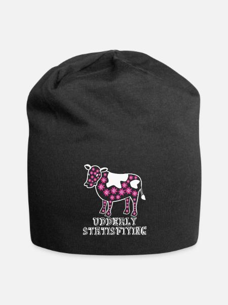 Kuh Bauer Landwirt Kühe - Jersey-Beanie - Schwarz