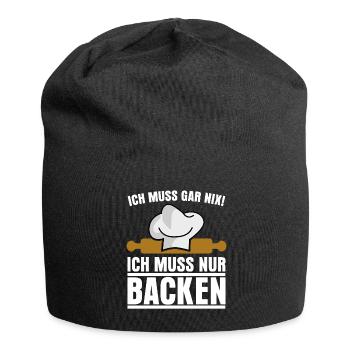 Konditor Zuckerbäcker Backen Konditorei - Jersey-Beanie - Schwarz - Vorne