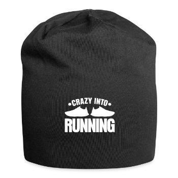 Marathon Jogging Laufschuhe Laufen - Jersey-Beanie - Schwarz - Vorne