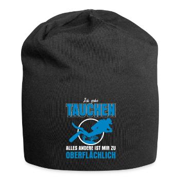 Taucher Tauchen Schnorcheln Sporttaucher - Jersey-Beanie - Schwarz - Vorne