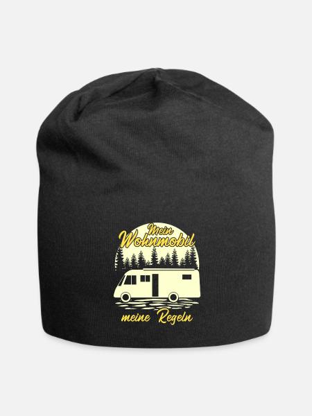 Wohnmobil Camping Reise Wohnmobile - Jersey-Beanie - Schwarz