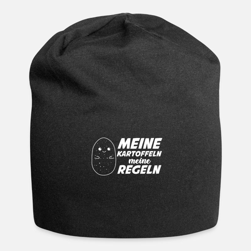 Kartoffeln Kartoffel - Jersey-Beanie - Schwarz