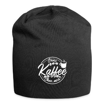 Kaffee Barista Kaffemaschine - Jersey-Beanie - Schwarz - Vorne