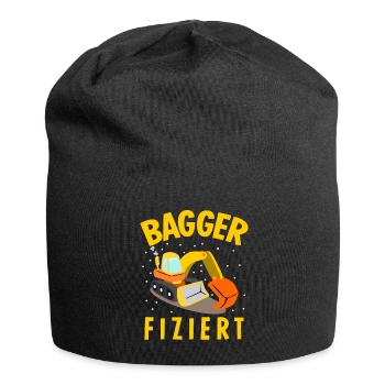 Baggerfahrer Baustelle Bagger - Jersey-Beanie - Schwarz - Vorne