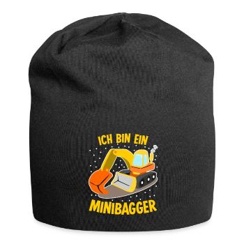 Minibagger Bagger Baggerfahrer - Jersey-Beanie - Schwarz - Vorne