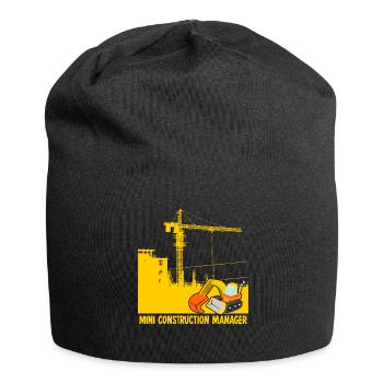 Bagger Baustelle Bauleiter Baggerfahrer - Jersey-Beanie - Schwarz - Vorne